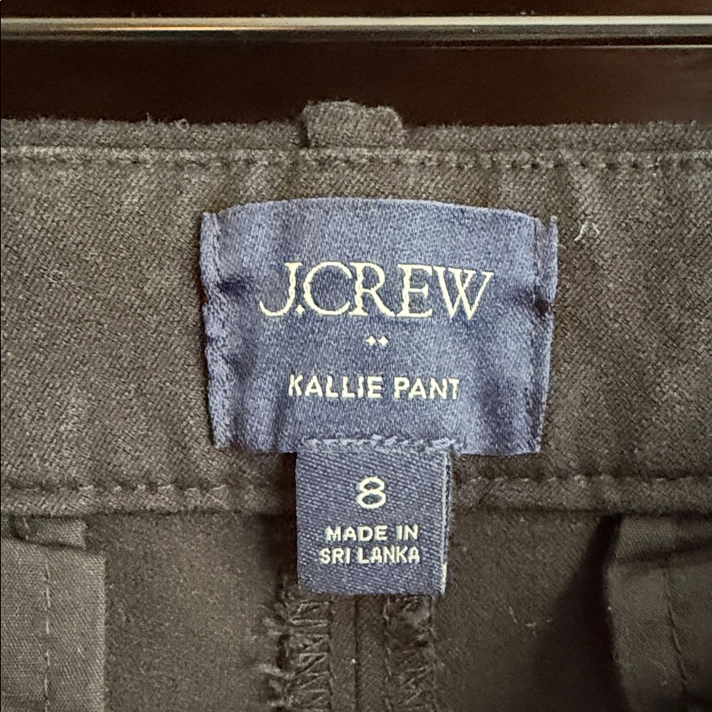 J. Crew Black Cropped Straight-Leg Kallie Dress Pants - Picture 3 of 4